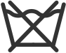 Not washable icon